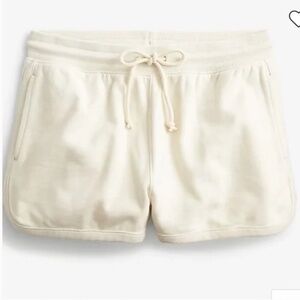 J. Crew Sz 3X University Terry Drawstring Short Shorts Natural Color
